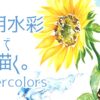 透明水彩で向日葵を描く。ひまわり/ヒマワリ